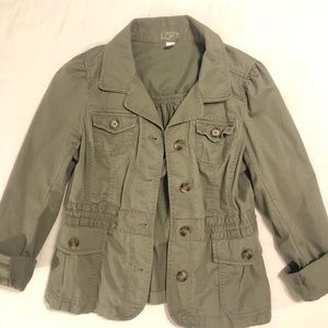 Loft olive green cargo jacket